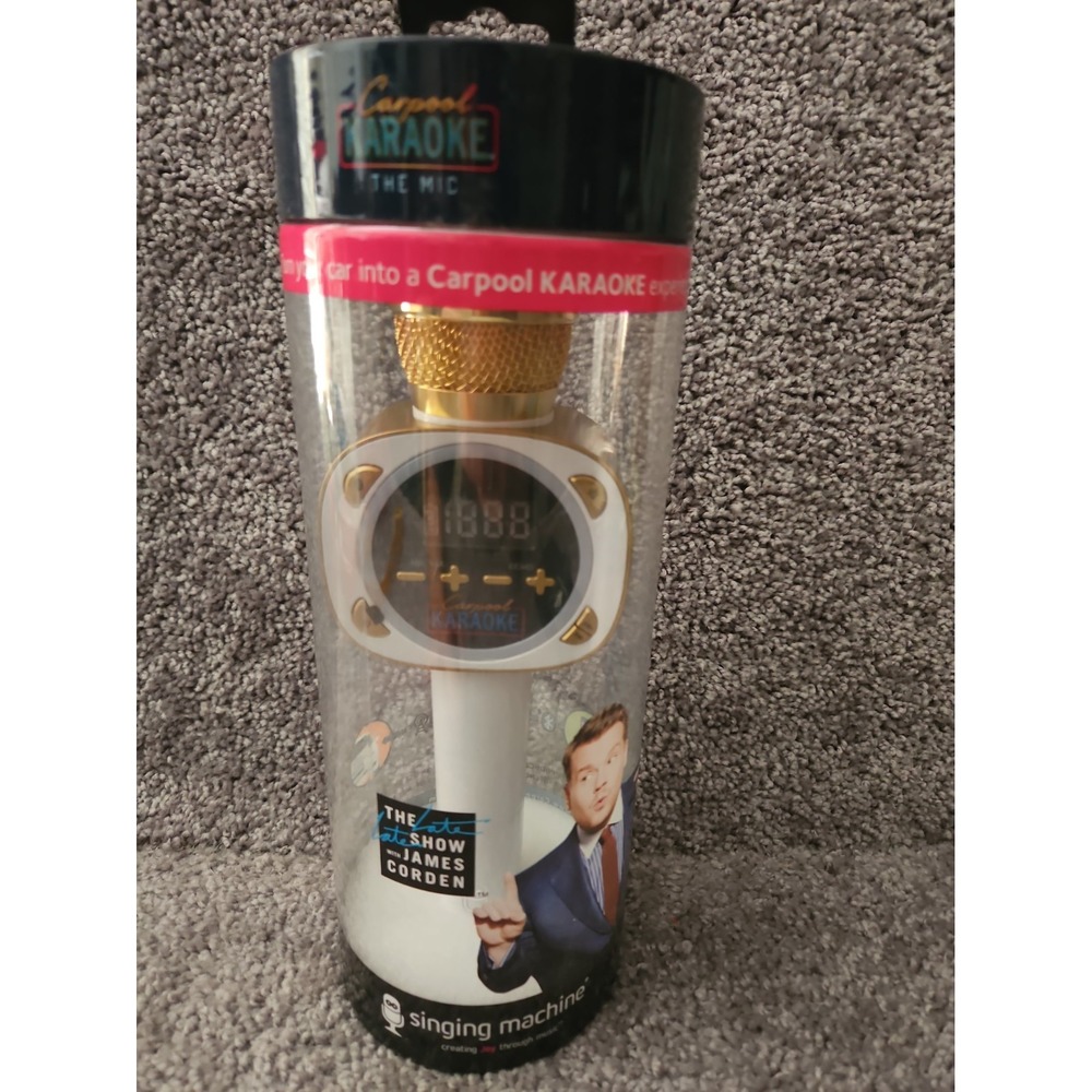 James Corden Singing Machine Carpool Karaoke Bluetooth Microphone. New
